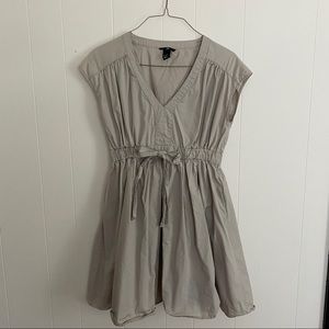 H&M Cotton Tie Front Dress with Pockets